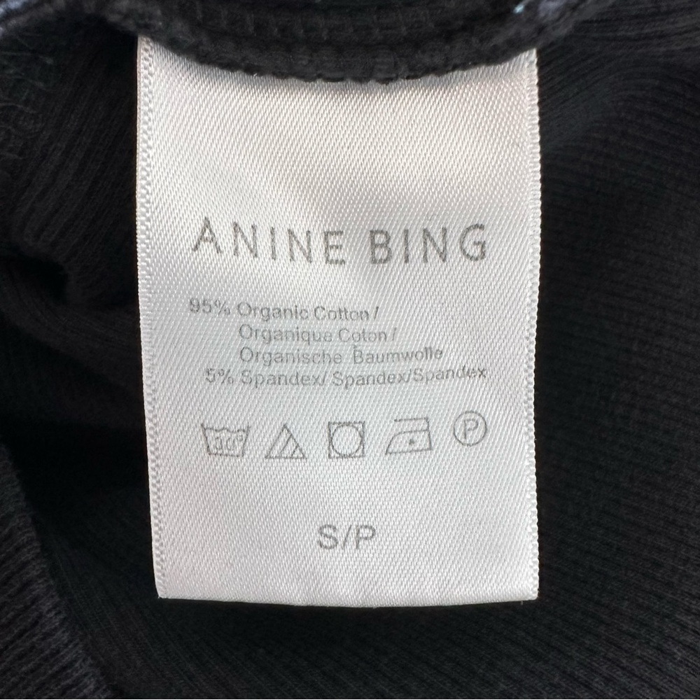 Anine Bing Eva Black Scoopneck Racerback Tank Size S - Picture 5 of 7